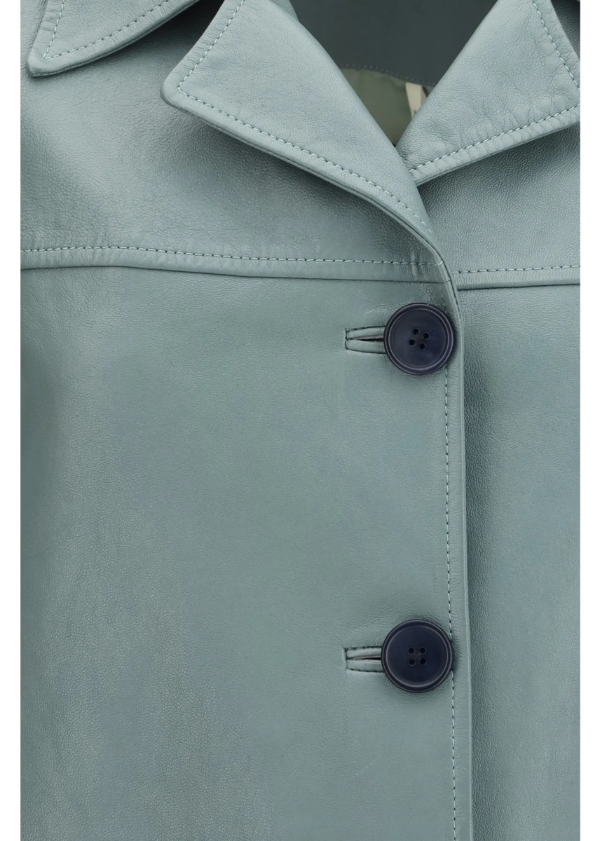 Jacheta Long lambskin leather Jacket - Img 3