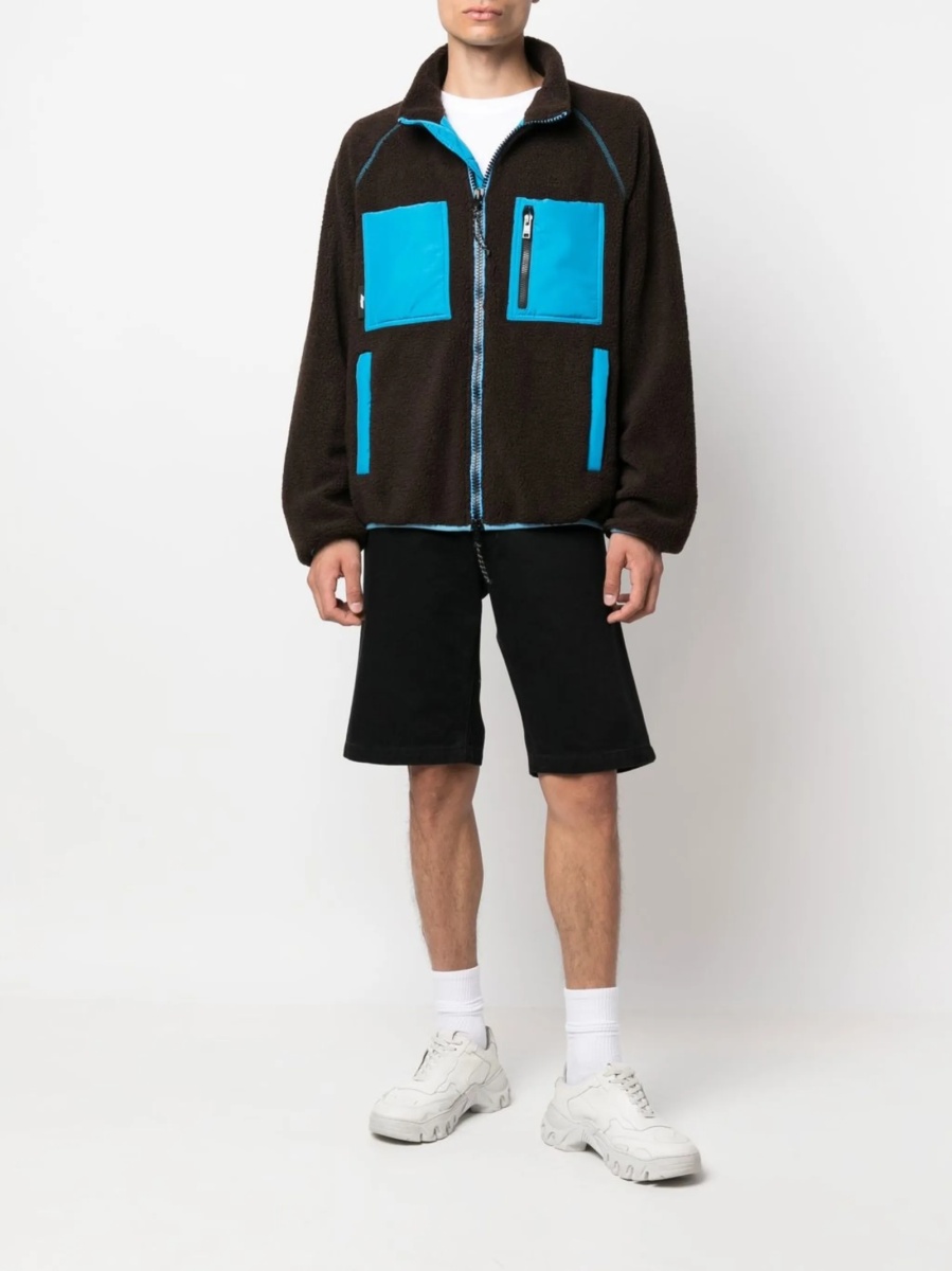 Jacheta MSGM maro din tafta si acrilic - Img 2