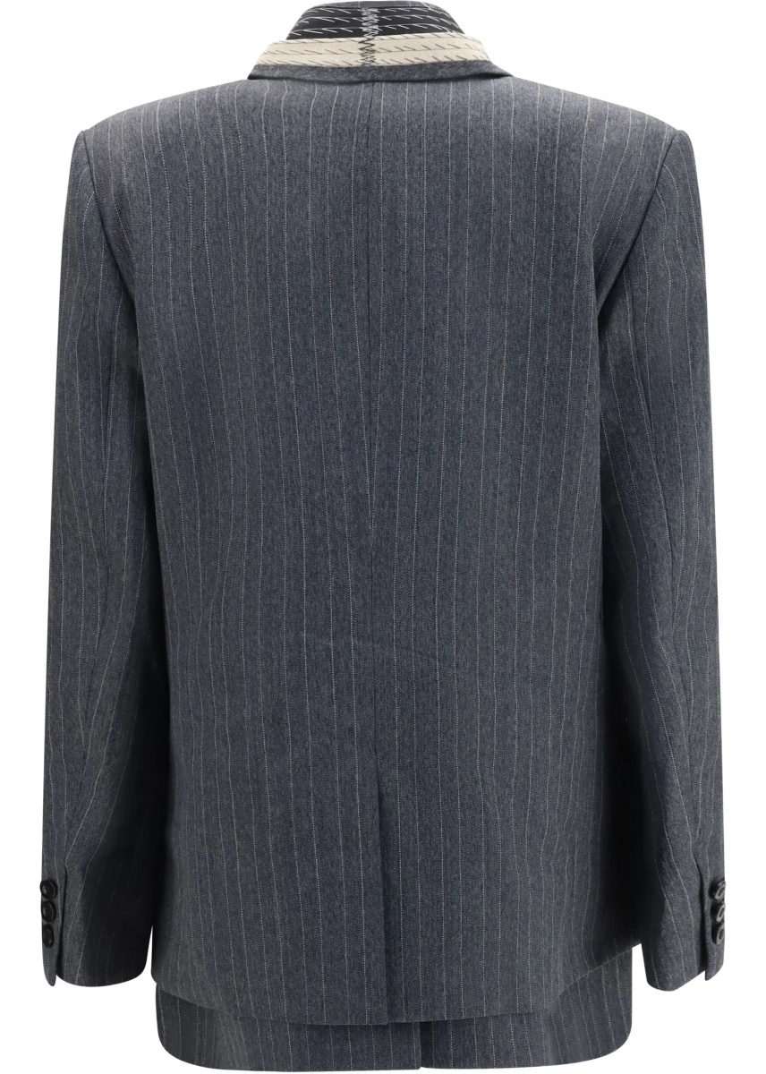 Jacheta Pinstripe single breasted Jacket - Img 2