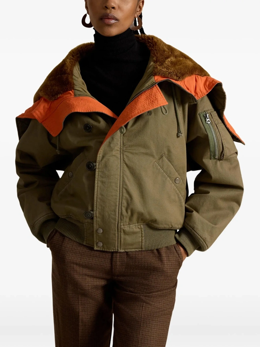 Jacheta Ralph Lauren verde din bumbac - Img 6