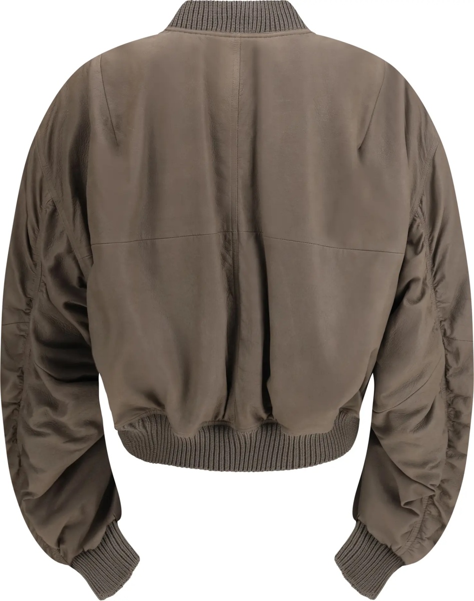 Jacheta Secchia Flight Bomber in lambskin leather with padding - Img 2