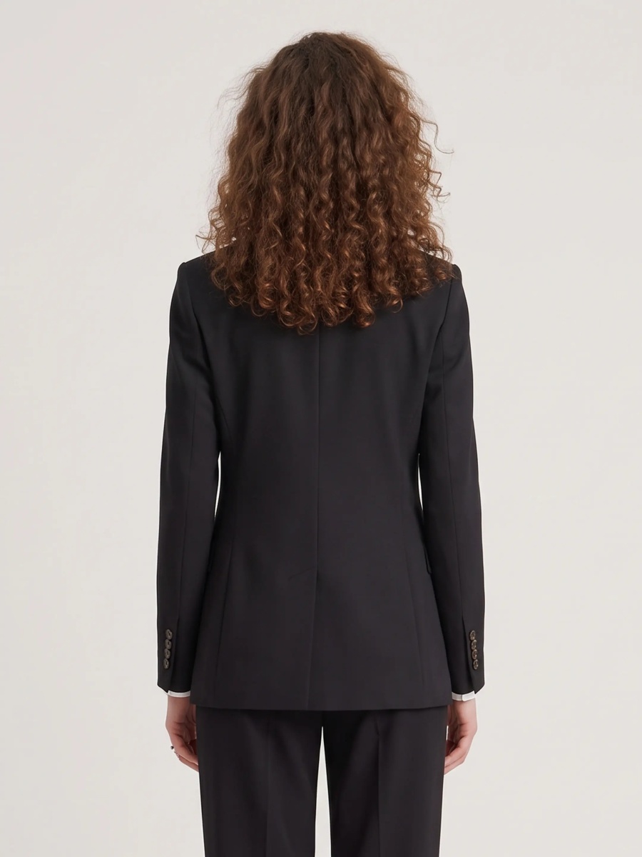 Jacheta Single-Breasted Jacket In Stretch Canvas - Img 3