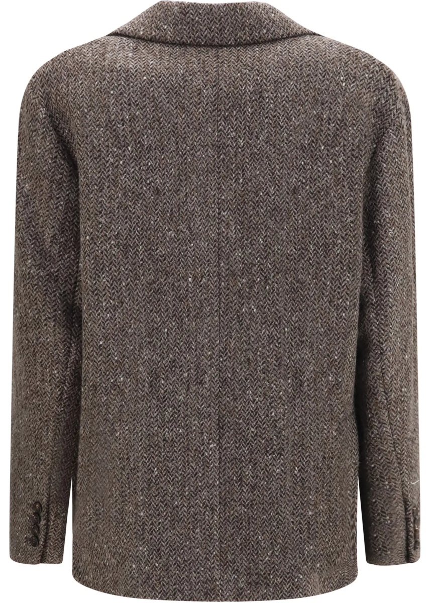 Jacheta Single-breasted virgin wool blend Jacket - Img 2