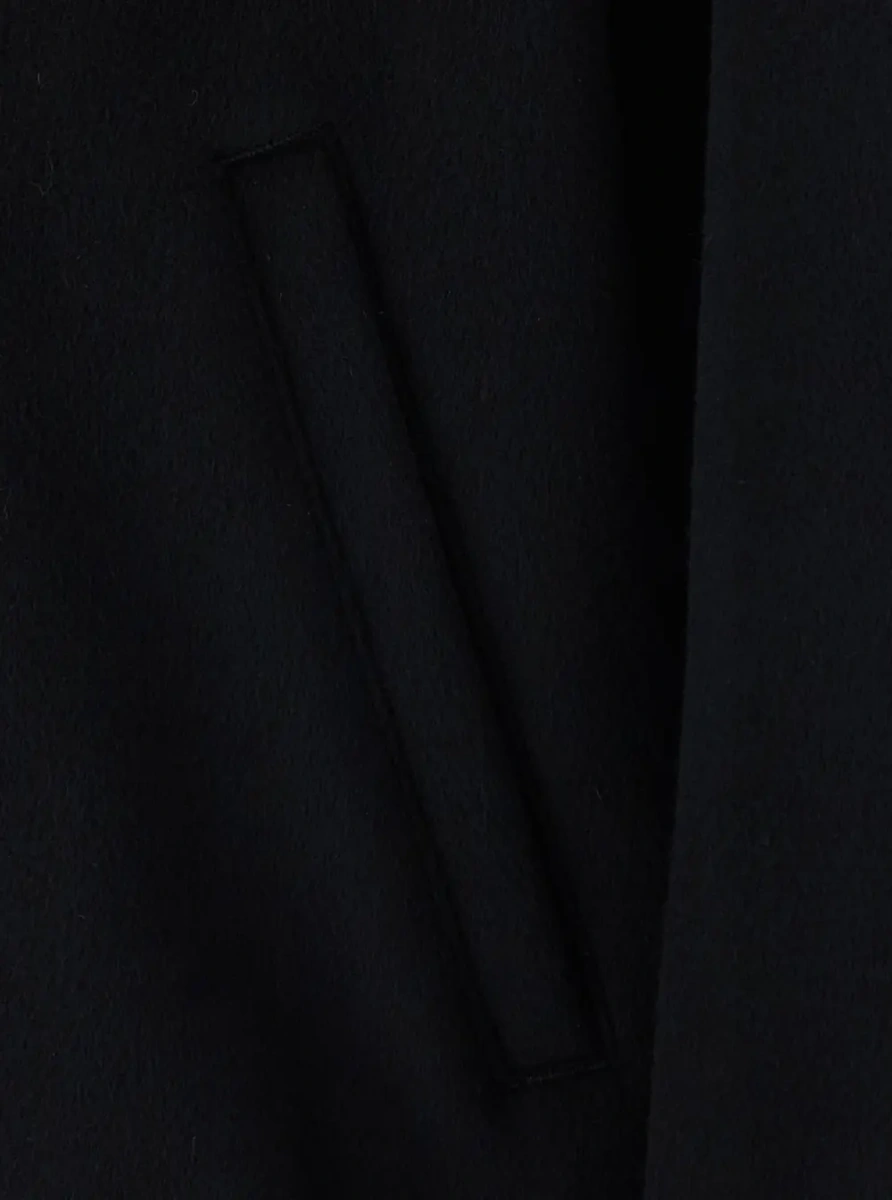 Jacheta WOOL AND SILK BLOUSON JACKET with collar and long sleeves in Wool and Silk in Black for men - Img 3