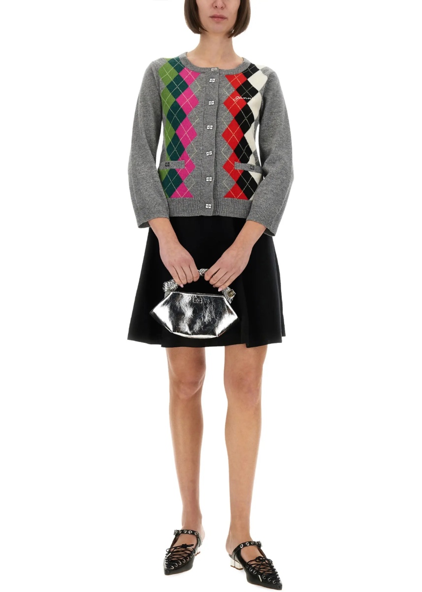 Jacquard Cashmere Cardigan - Img 2