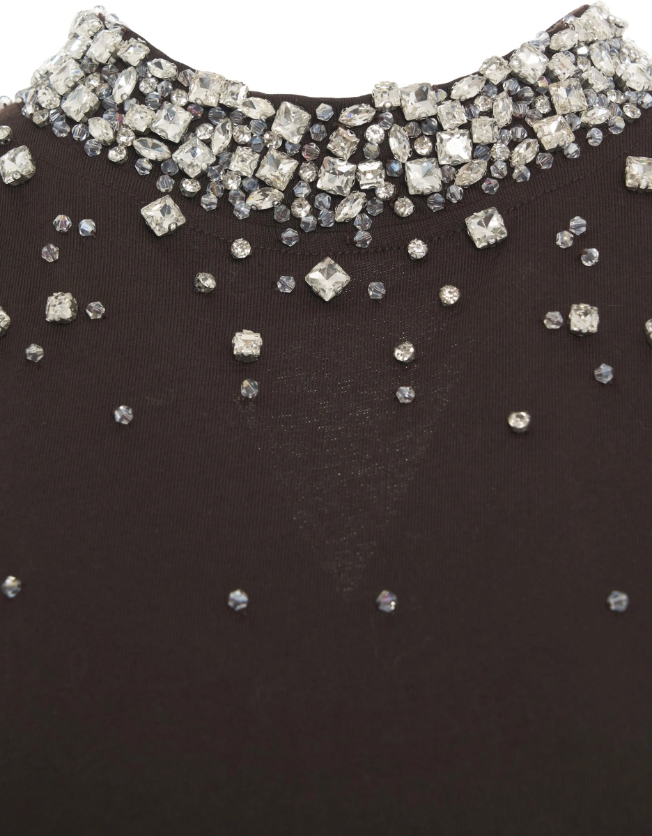 Maiou Top with rhinestone applications - Img 4
