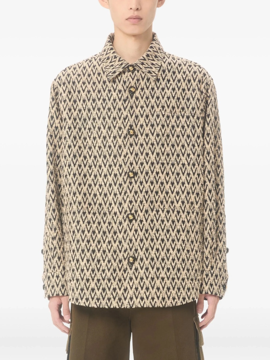 Mixed cotton jacquard Toute La V Jacket - Img 3