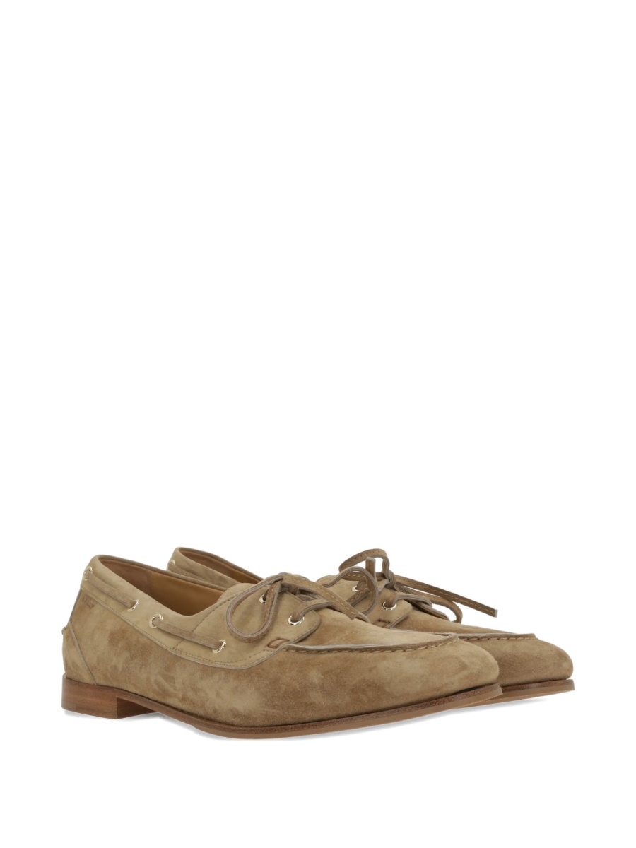 Mocasini Bally neutri din piele intoarsa - Img 2