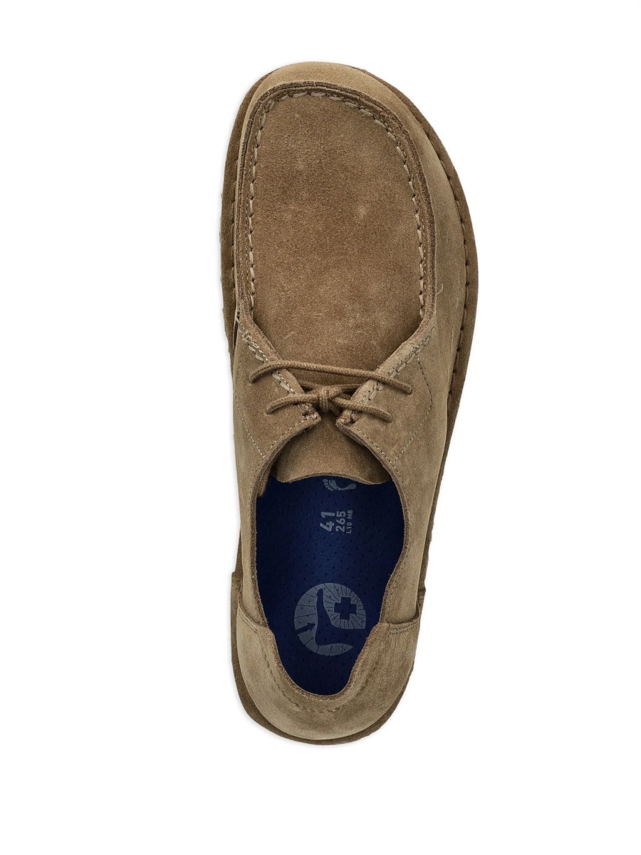 Mocasini Birkenstock neutri din piele intoarsa - Img 4