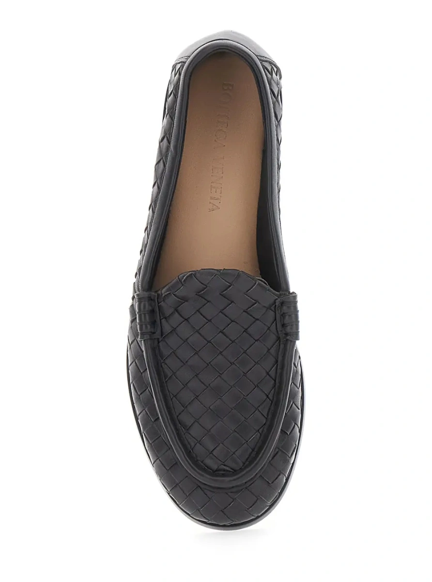 Mocasini Bottega Veneta maro din piele 'Silenzio' - Img 4