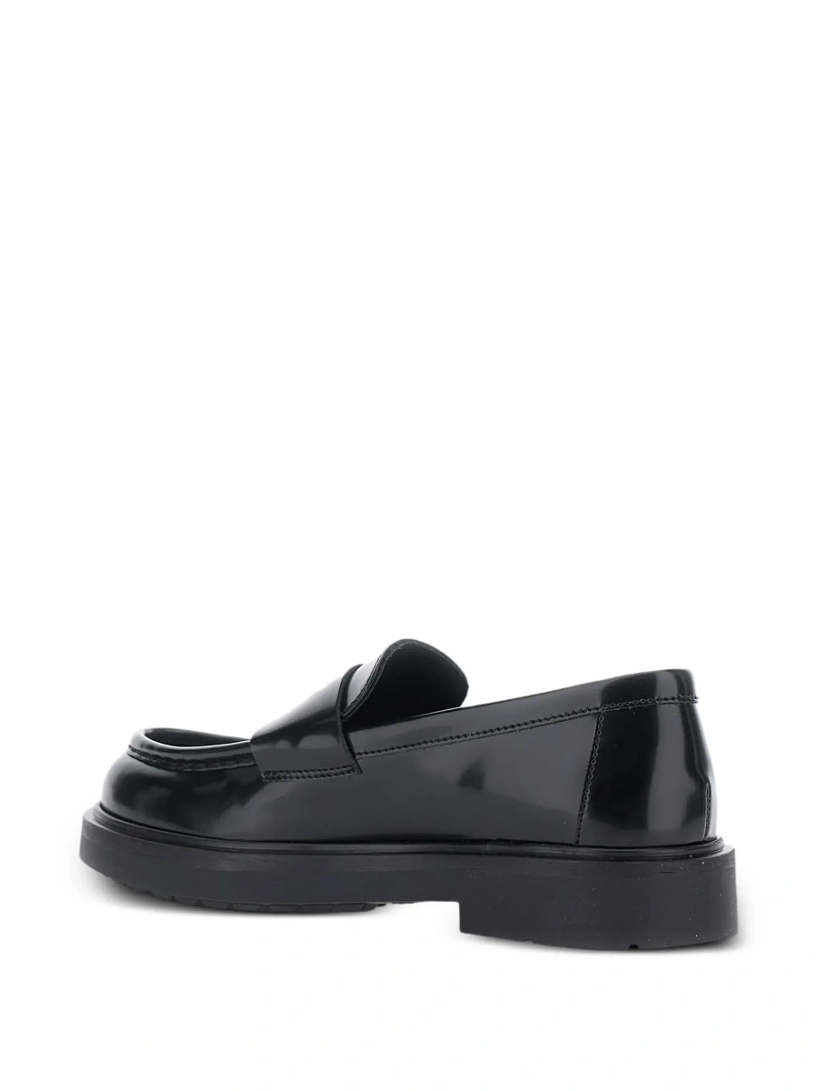 Mocasini EMPORIO ARMANI KIDS negri din piele ecologica - Img 6