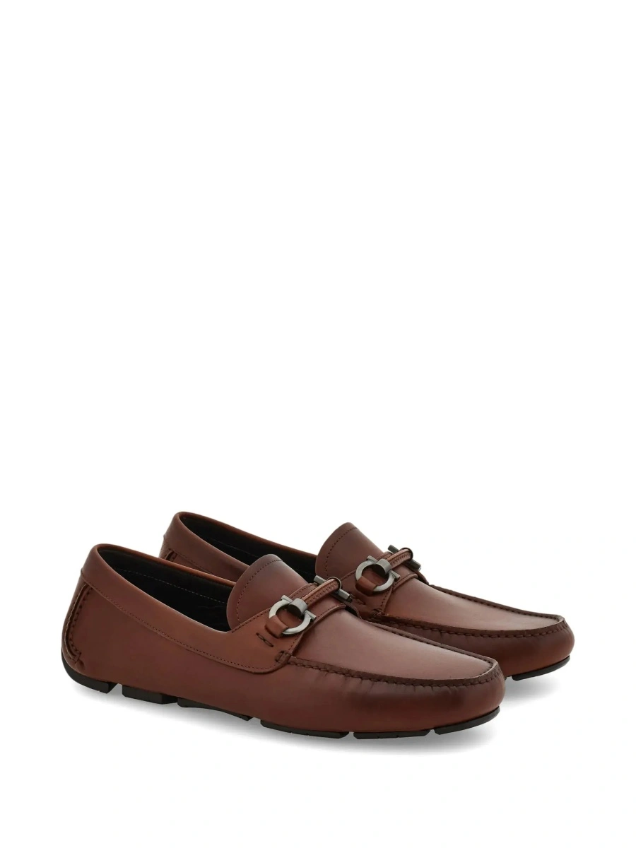 Mocasini Ferragamo maro din piele 'Sunsay' - Img 4
