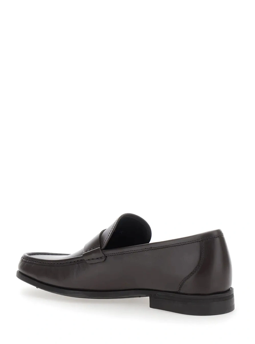 Mocasini Ferragamo maro din piele - Img 3