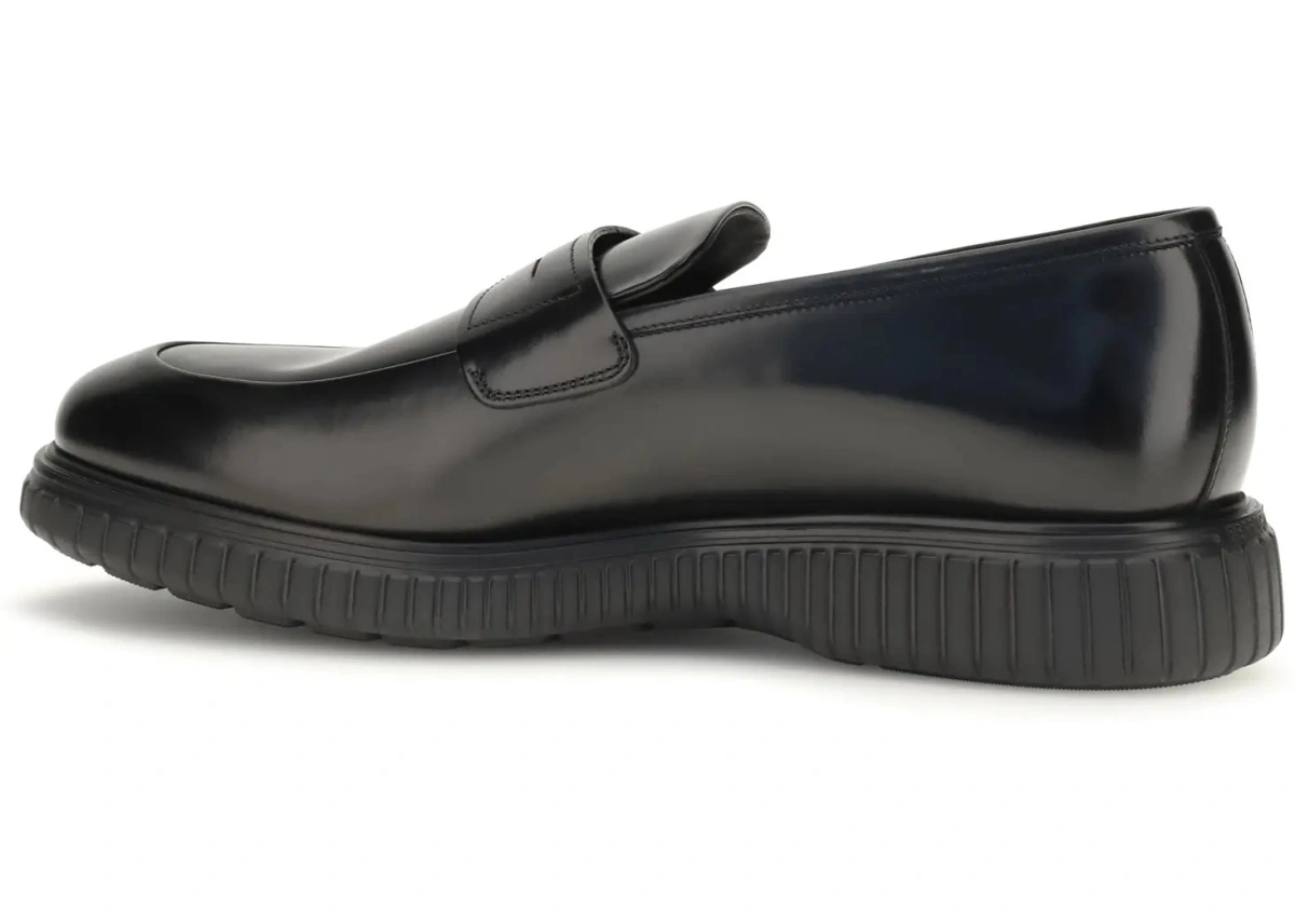 Mocasini Ferragamo negri din piele - Img 3