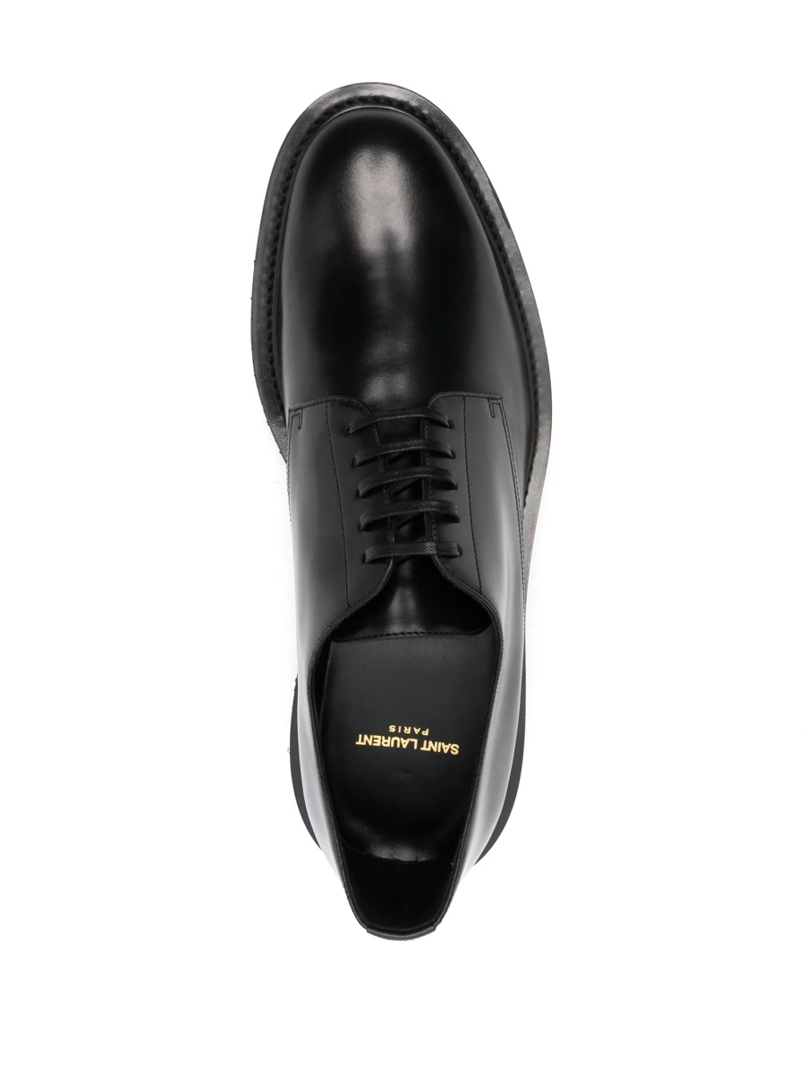 Mocasini Saint Laurent negri din piele - Img 4