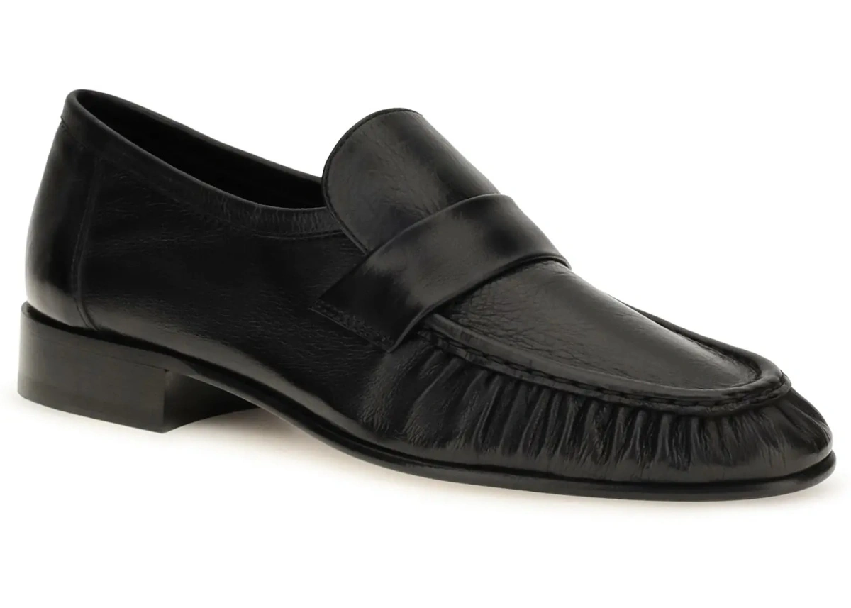 Mocasini THE ROW negri din piele intoarsa - Img 2