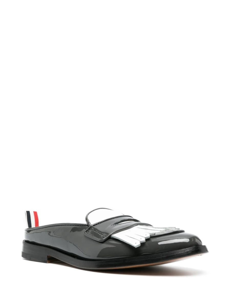 Mocasini Thom Browne gri din piele - Img 2