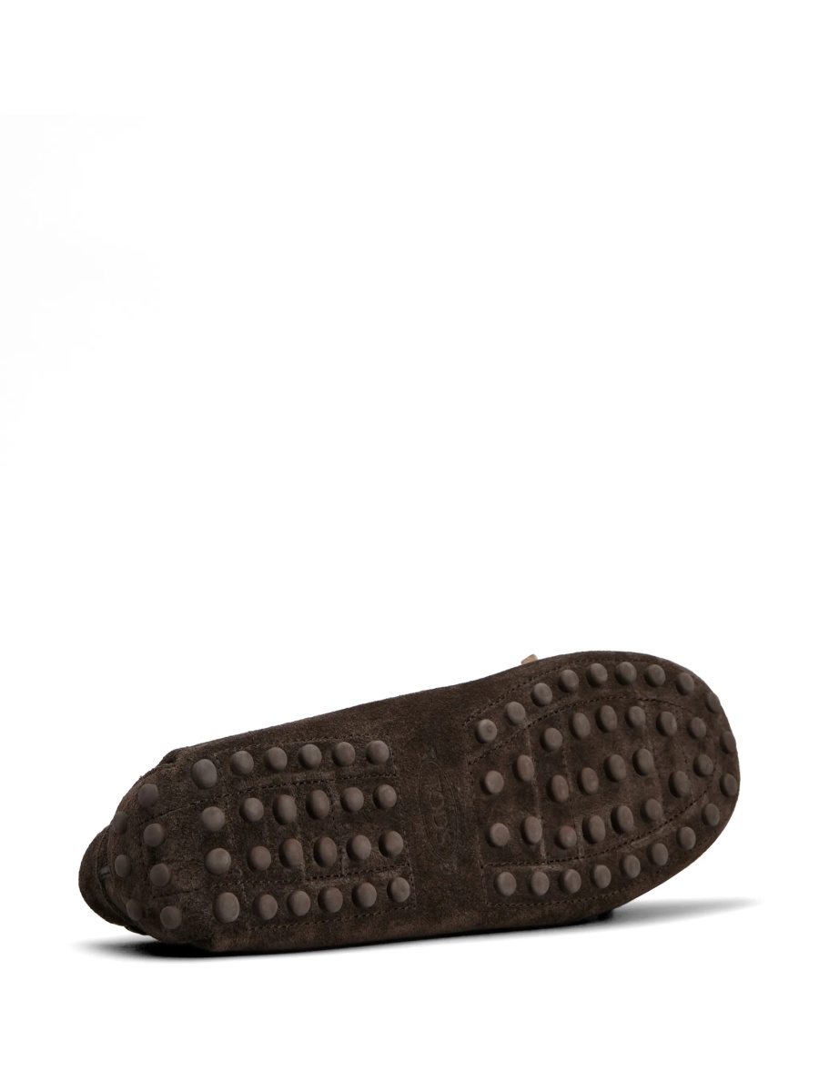 Mocasini TOD'S maro din piele intoarsa si piele - Img 4