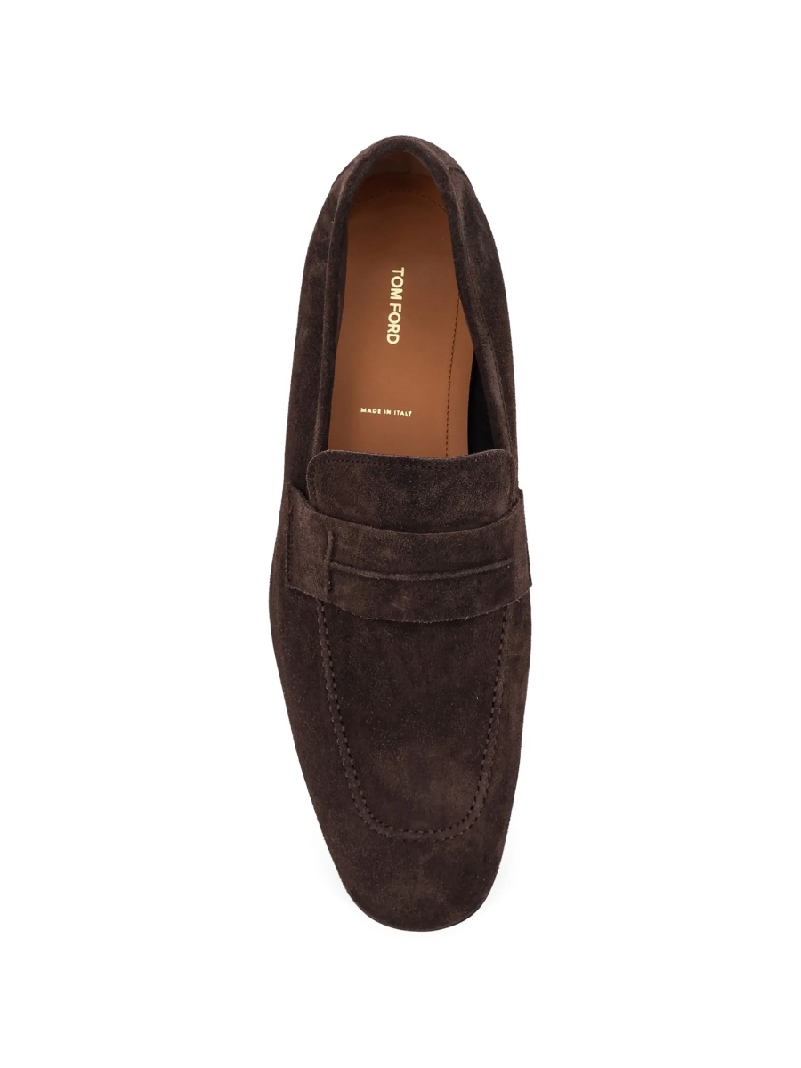 Mocasini Tom Ford maro din piele intoarsa - Img 3