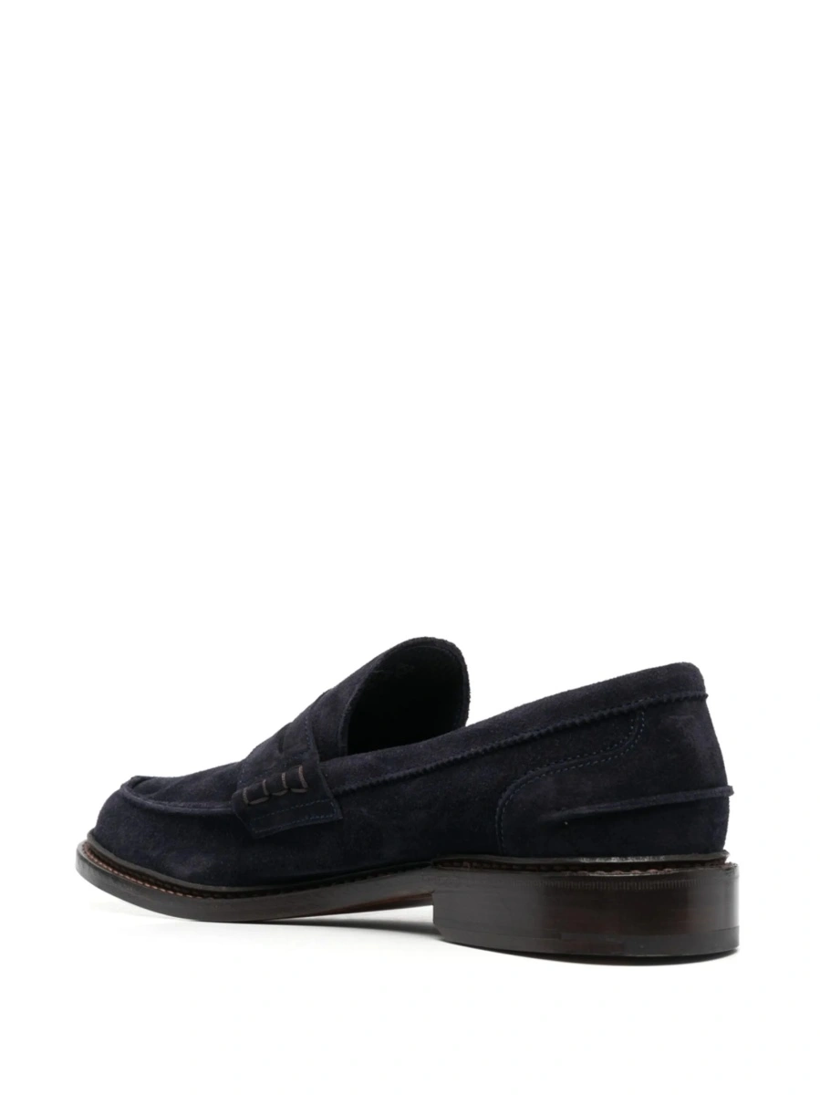 Mocasini TRICKER'S albastri din piele intoarsa - Img 3