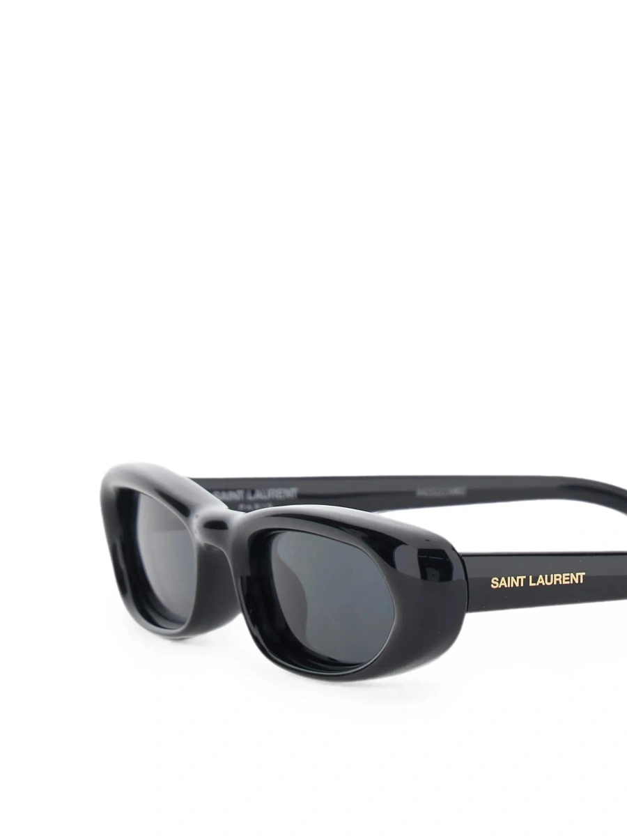 Ochelari de soare Saint Laurent negri din acetat '557' - Img 7