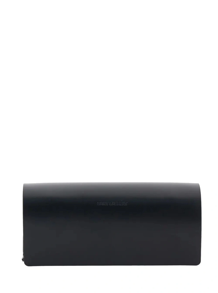 Ochelari de soare Saint Laurent negri din nylon - Img 4