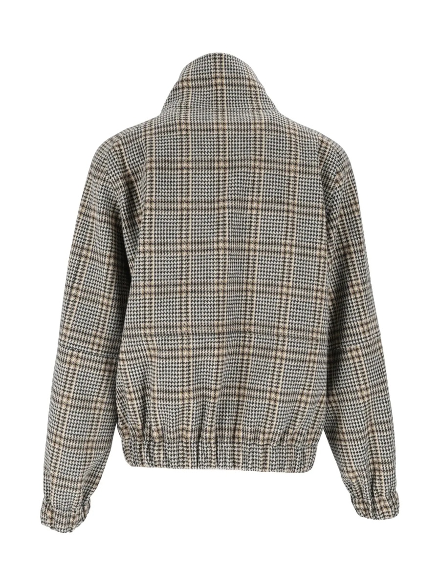 Paltoane CHECK JERSEY BOMBER WITH GOLD BUTTONS - Img 3