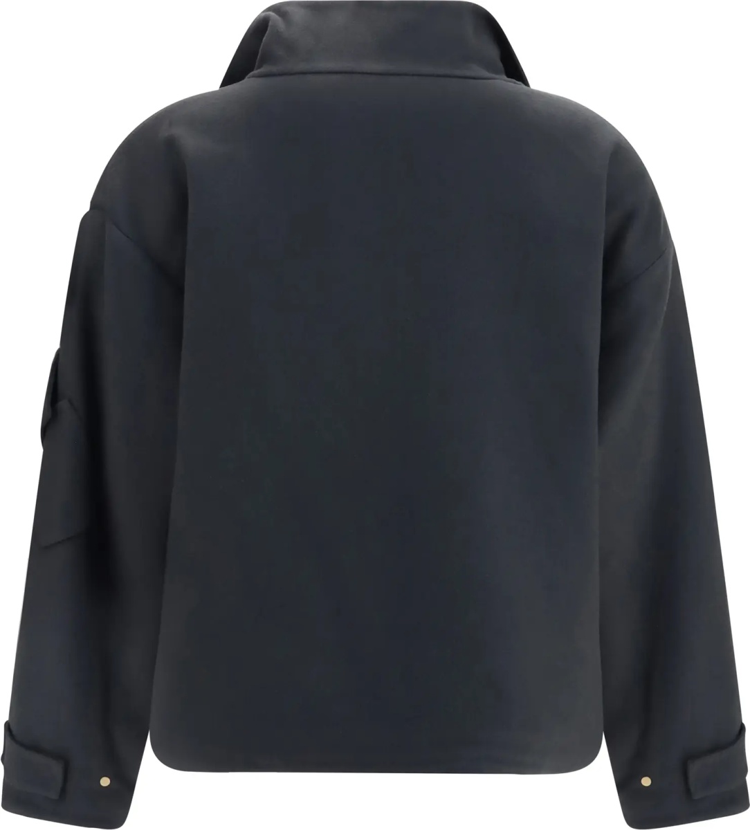 Paltoane Coat Caban in double cashmere blouson with high collar - Img 2