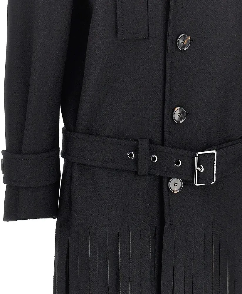 Paltoane Fringed oversized cloth coat - Img 2