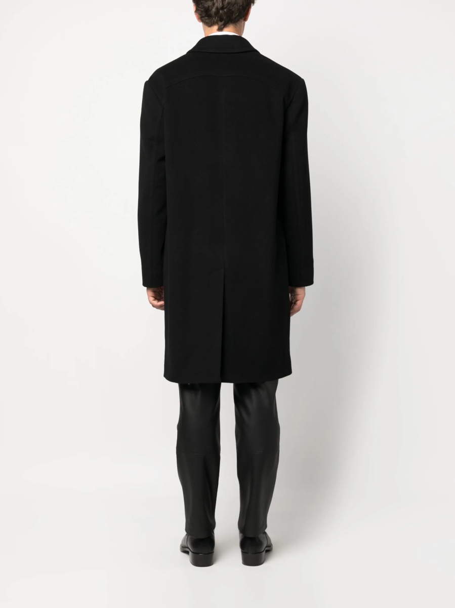 Palton Alexander McQueen negru din casmir si lana - Img 4