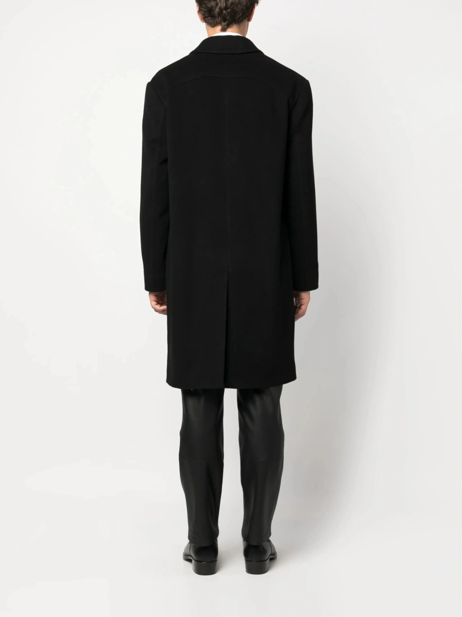 Palton Alexander McQueen negru din casmir si lana - Img 4