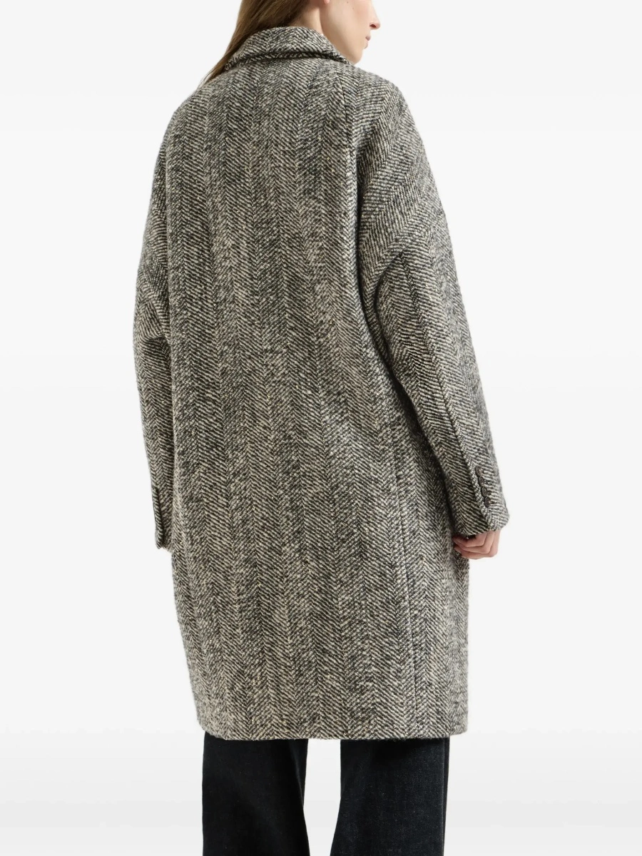 Palton Brunello Cucinelli multicolor din lana si alpaca - Img 6