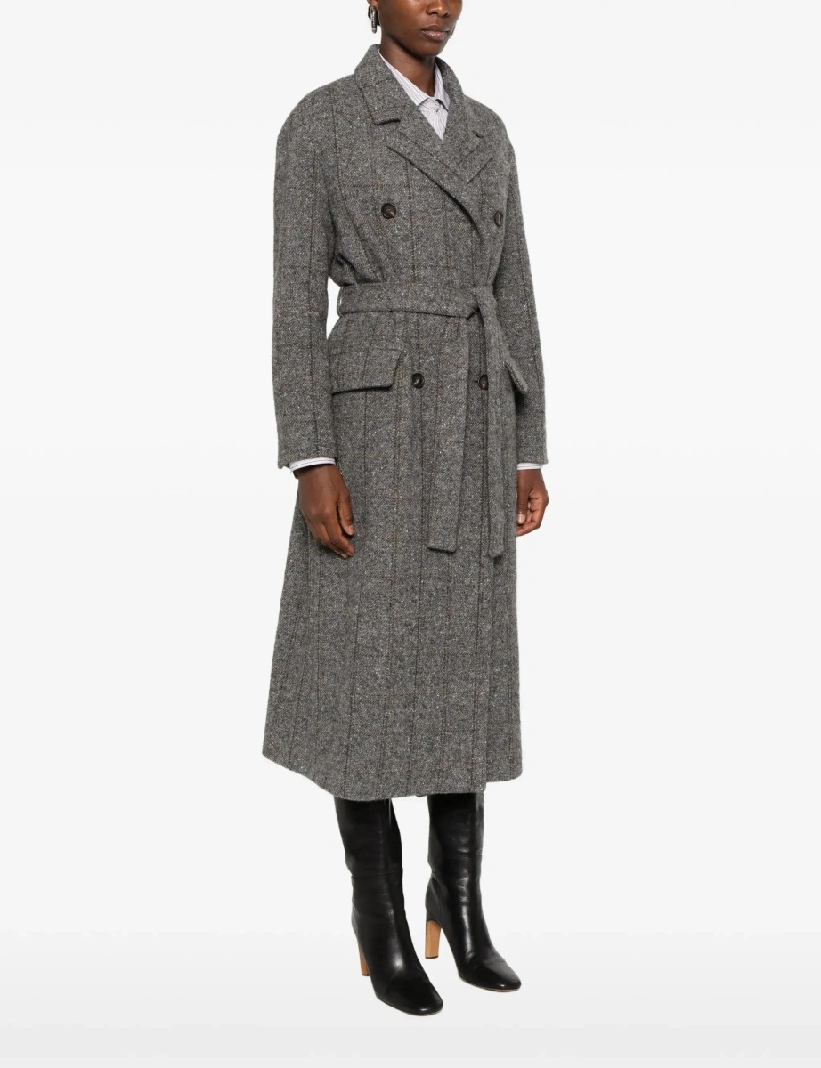 Palton Long alpaca-blend Coat with belt - Img 5