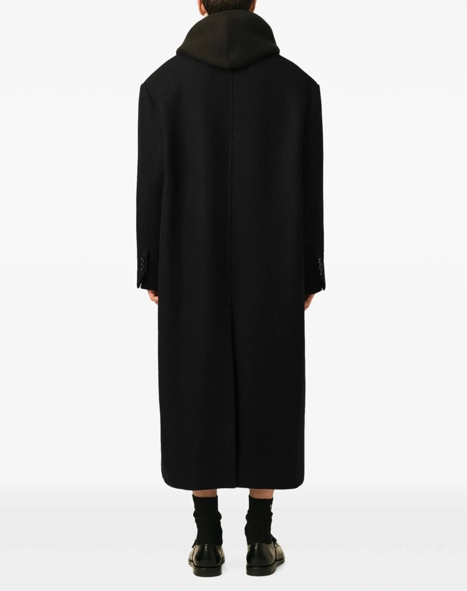 Palton Long double breasted wool Coat - Img 6