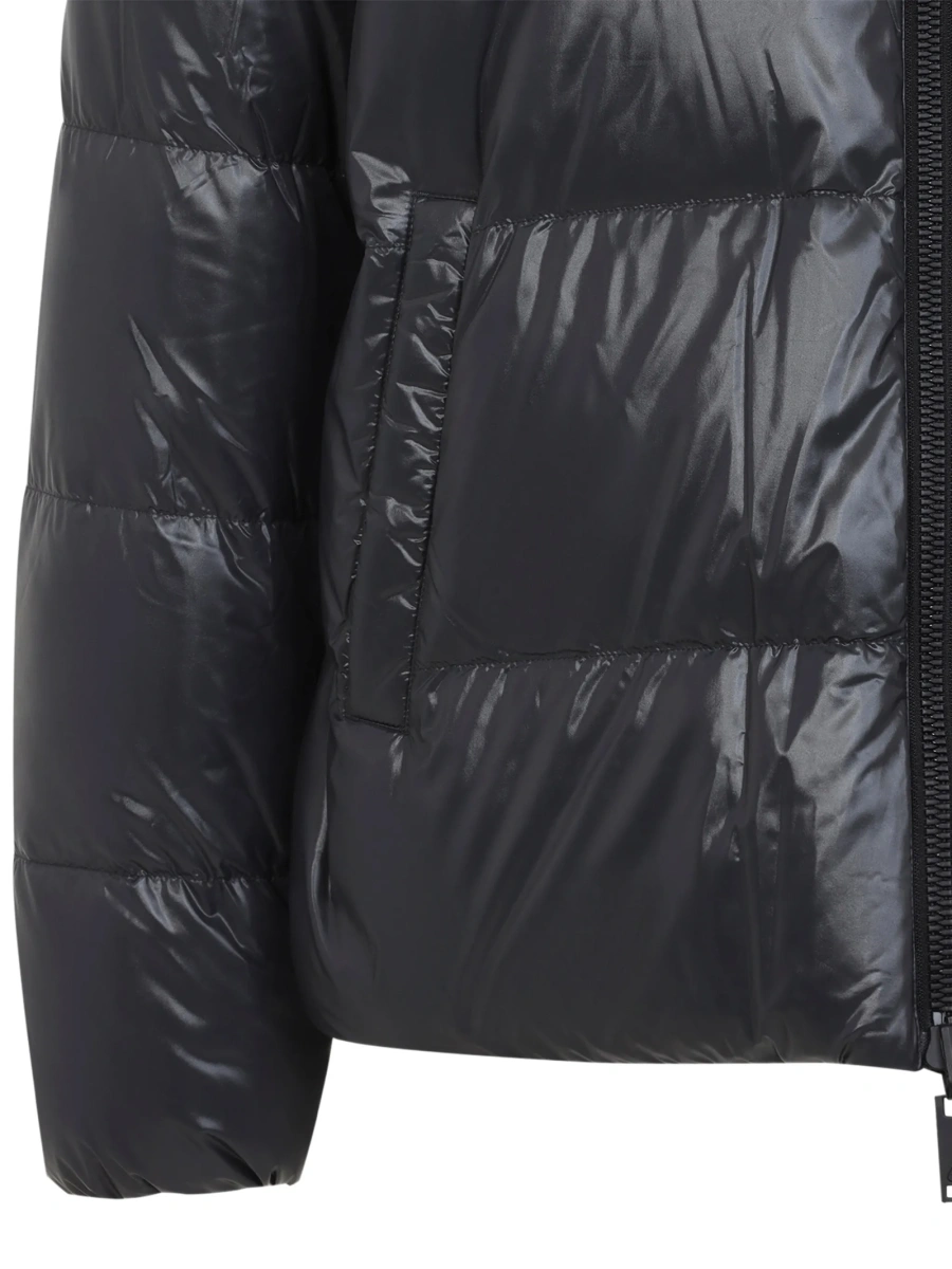 Palton Moose Knuckles negru din nylon - Img 3