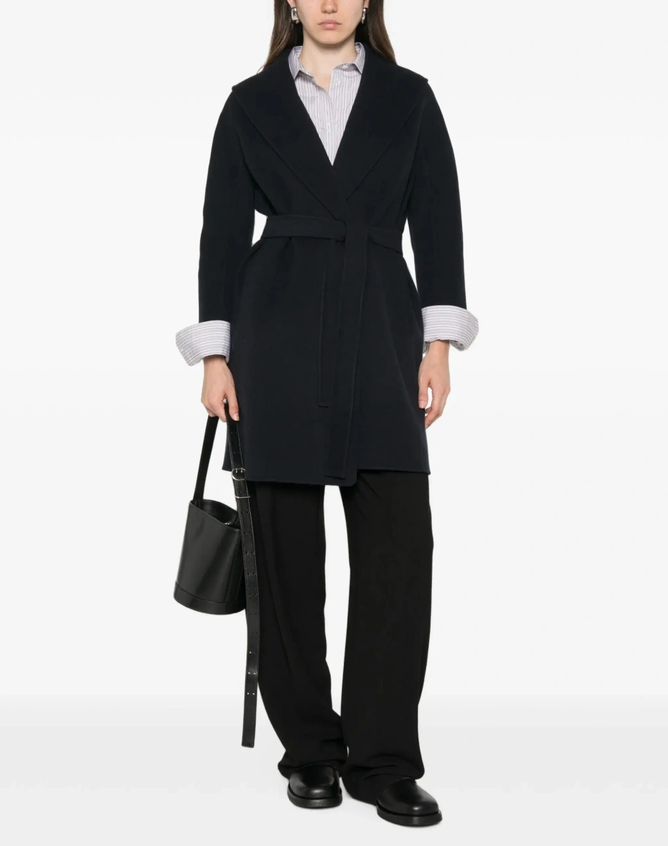 Palton 'S MAXMARA multicolor din lana virgina - Img 4