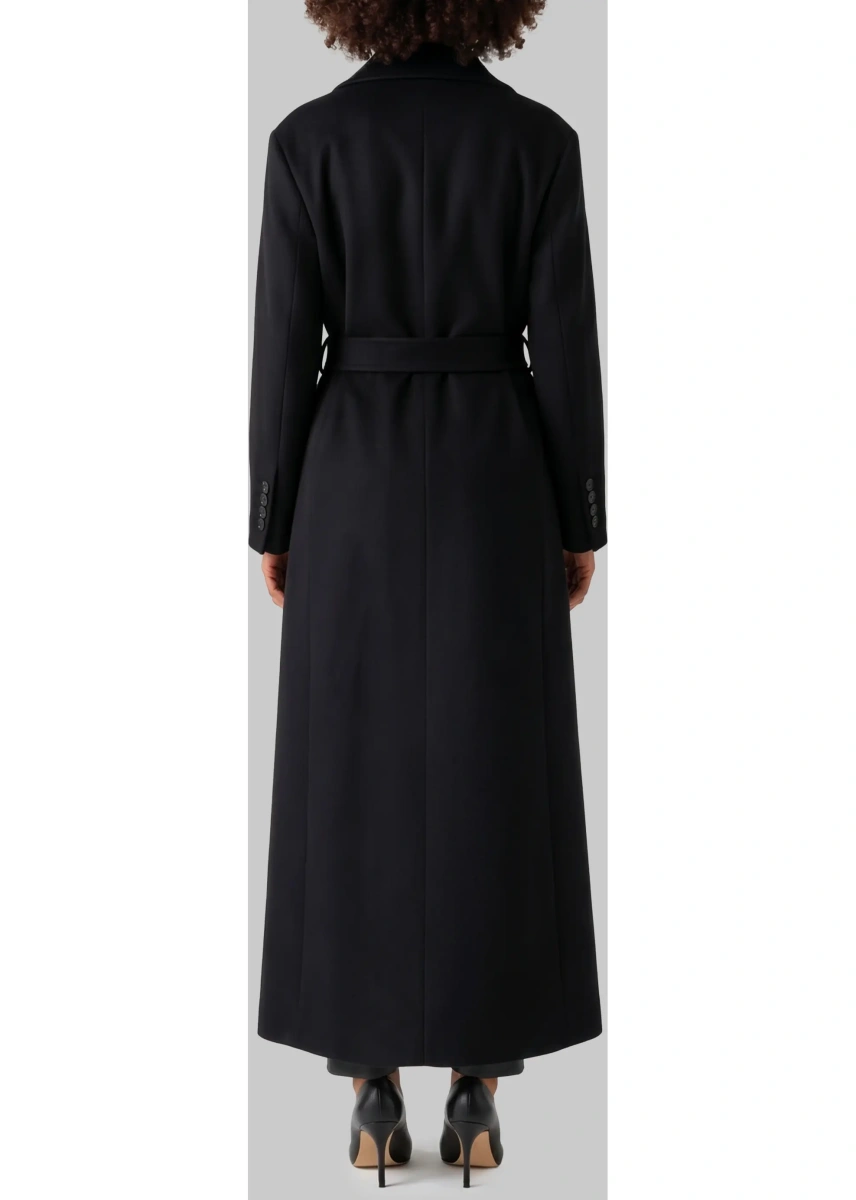 Palton Wool Coat With A Belt In Virgin Wool - Img 3