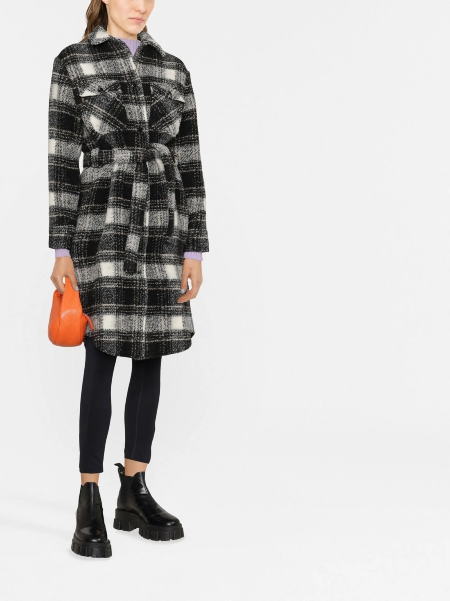 Palton Woolrich negru din fibre si lana - Img 2