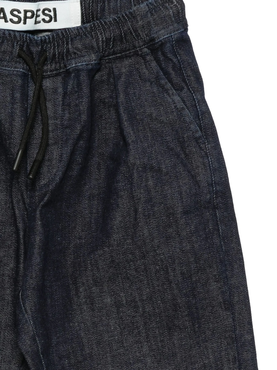 Pantaloni Aspesi albastri din spandex/elastan si bumbac - Img 3