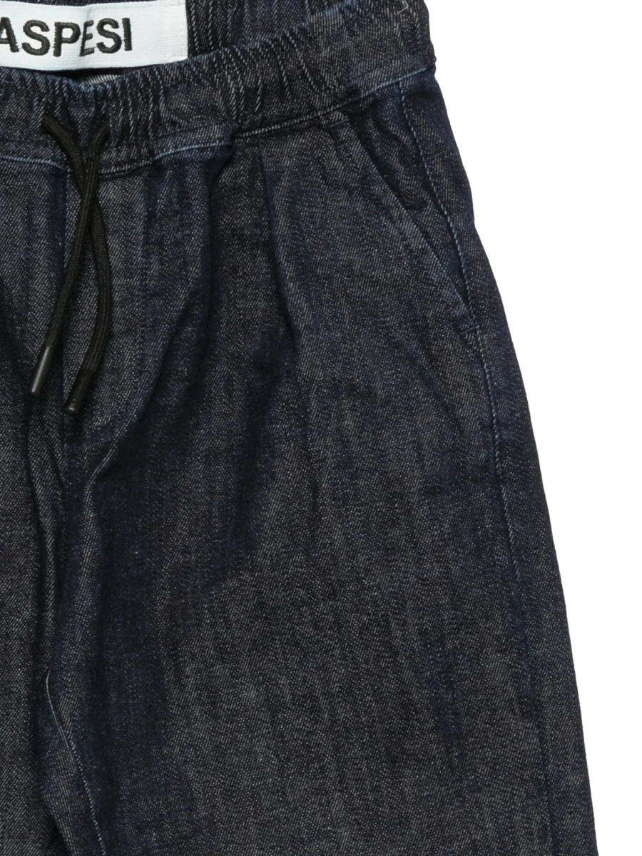 Pantaloni Aspesi albastri din spandex/elastan si bumbac - Img 3
