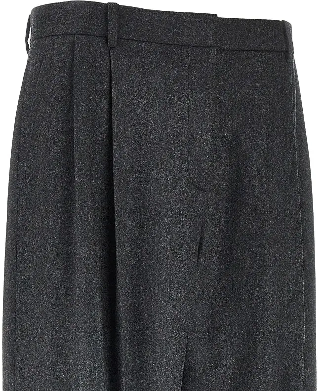 Pantaloni 'August' pleated flannel pants - Img 2