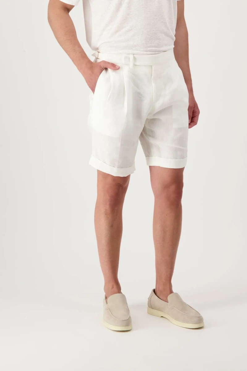 Pantaloni Autore Torres Linen Bermuda Shorts - Img 2