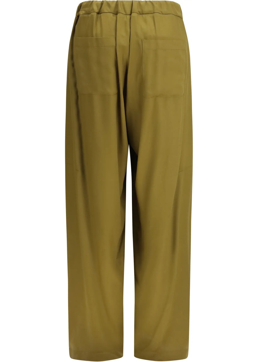 Pantaloni Barrel-Leg Pants with drawstring in viscose - Img 2