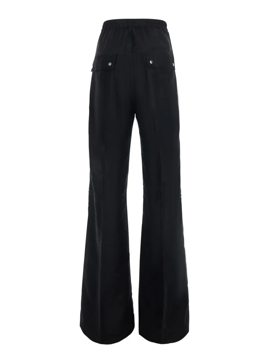 Pantaloni 'Bela Wide' Black Pants with elastic waistband and oversized drawstring in ramie and cotton Men - Img 2
