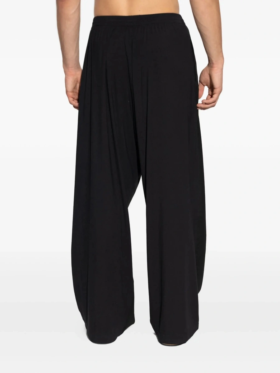Pantaloni Black Pants with Elastic Waist in Wool Man - Img 6