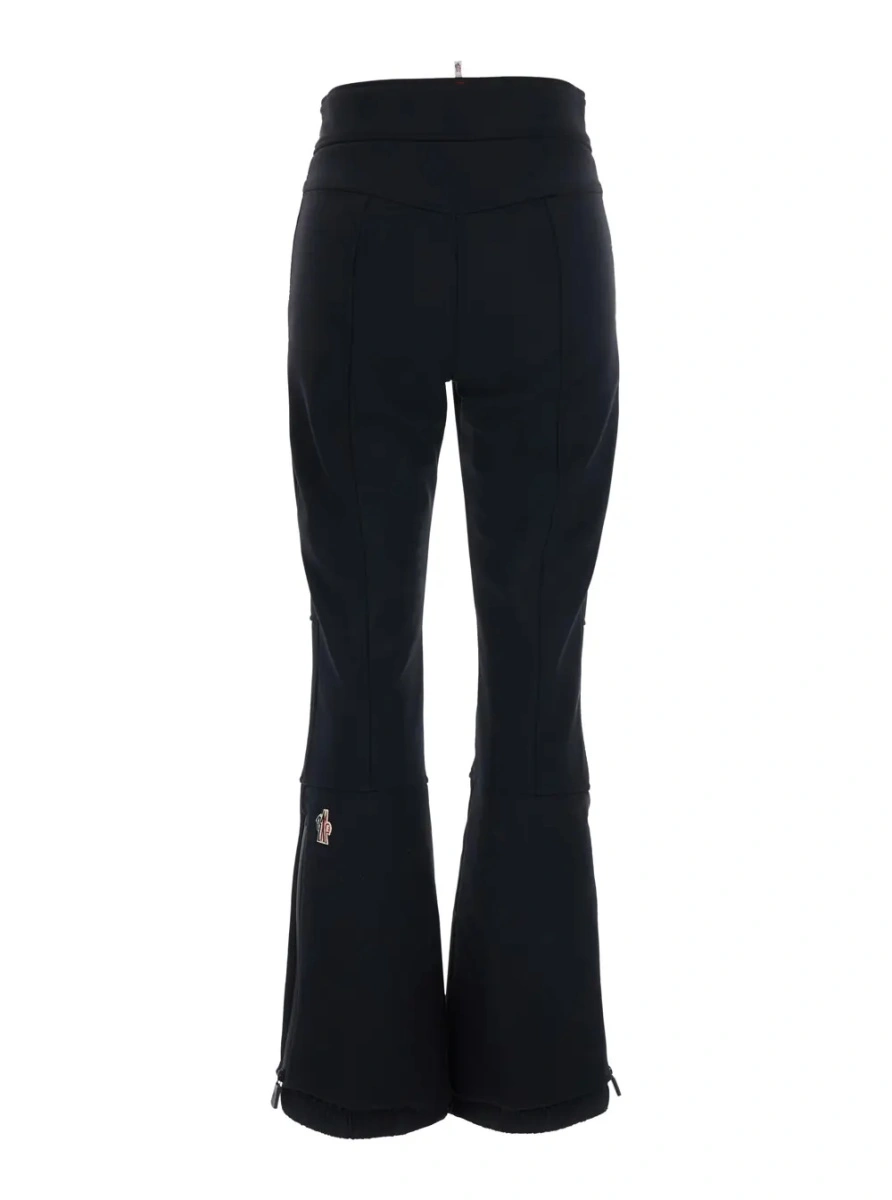 Pantaloni black Ski Pants with zip pockets and logo patch on the back in Tech Fabric for women - Img 2