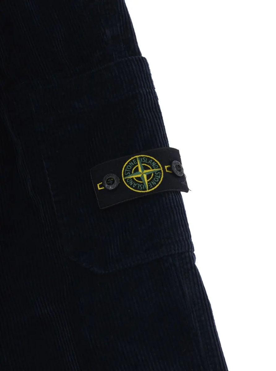 Pantaloni Blue Pants with elasticated waist and logo patch on the front in cotton boy - Img 3