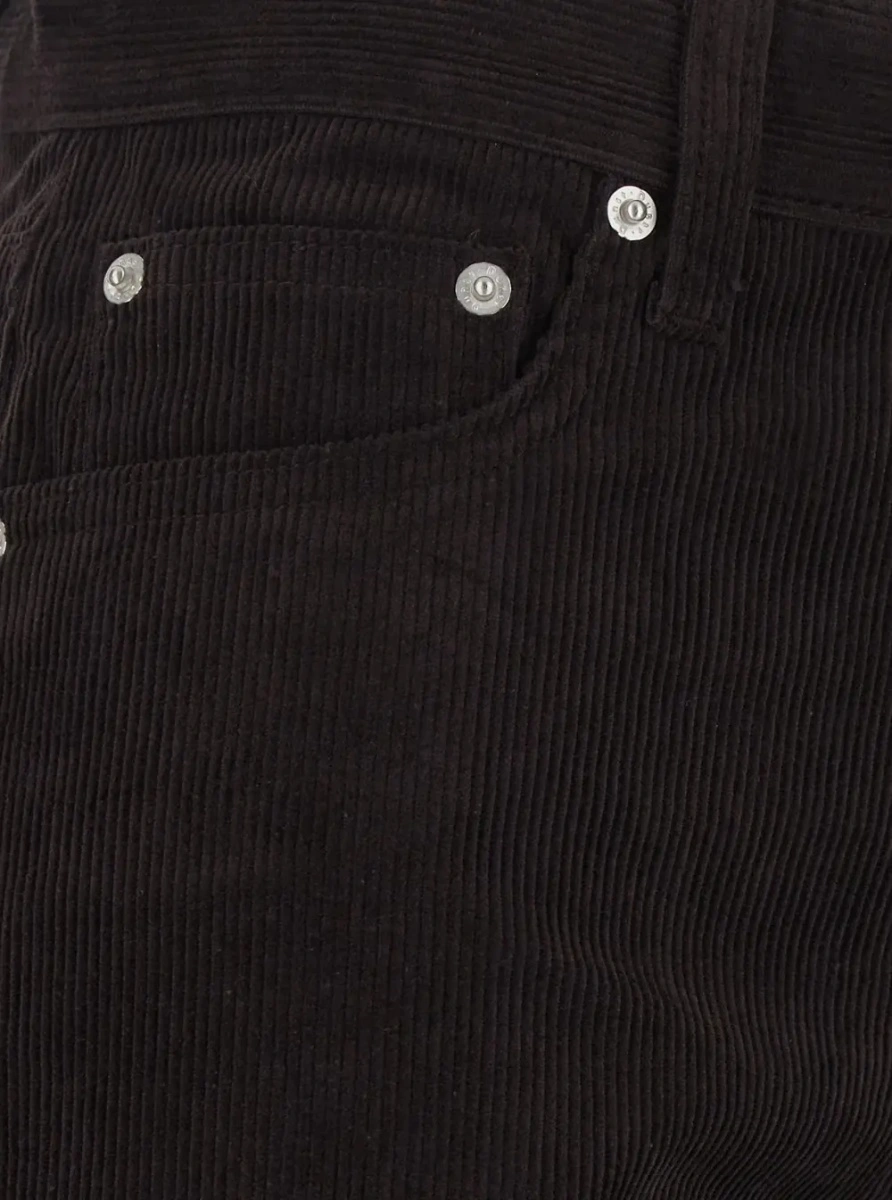 Pantaloni Brown pants with logo patch on the back and five-pocket design in corduroy for women - Img 2