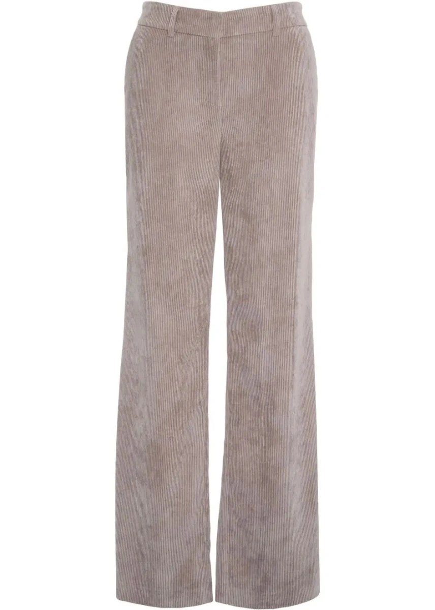 Pantaloni casual Gender din catifea reiata - Img 2