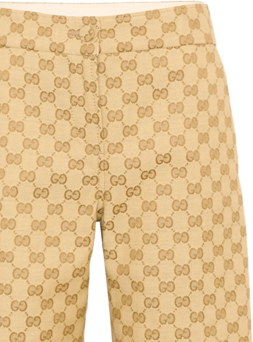 Pantaloni casual Gucci multicolor din canvas GG - Img 5